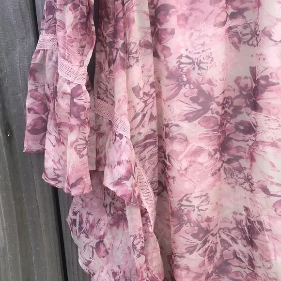 Stevie May Mauve/Cream Floral Dress - Size Women's Small - Picture 6 of 8